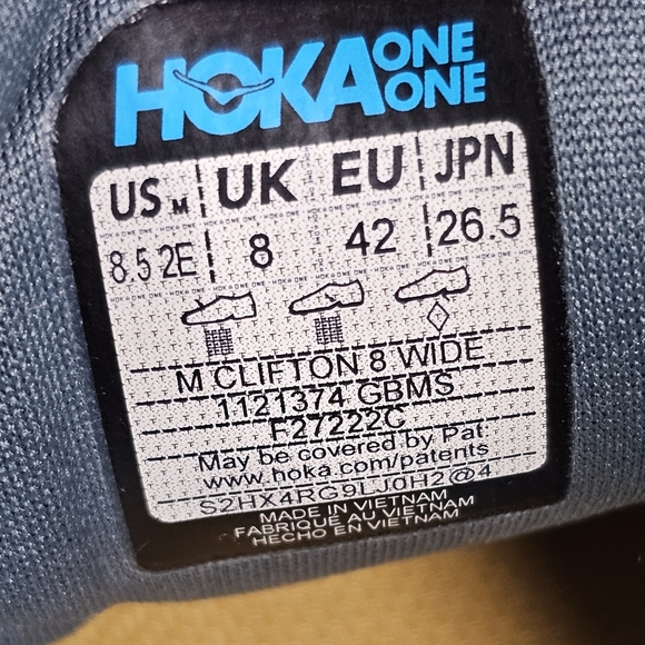 Hoka M Clifton Wide running shoes - Picture 7 of 8